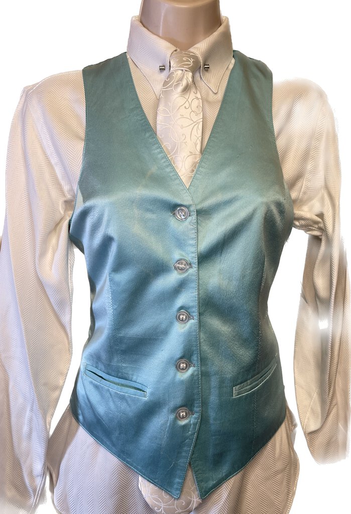 BLUE SATIN BECKER BROTHERS VEST