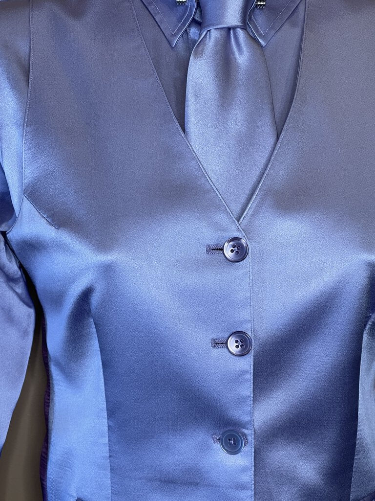 PURPLE SILK VEST, SHIRT TIE COMBO DEREGNAUCOURT