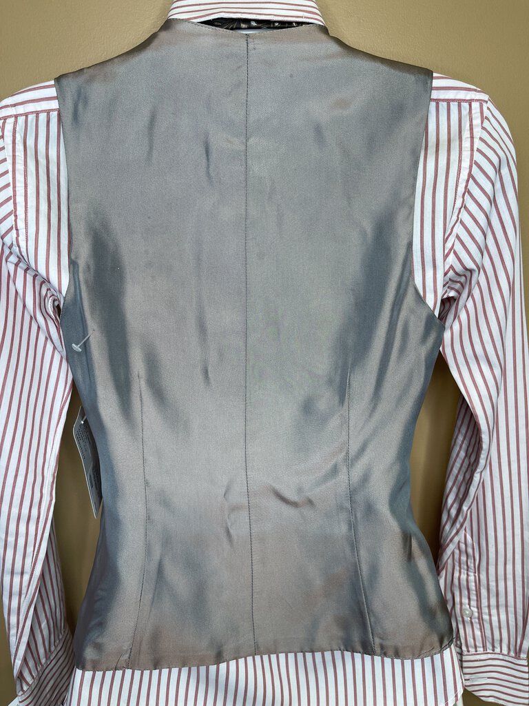BROWN DUPIONI SILK CHAVEZ VEST