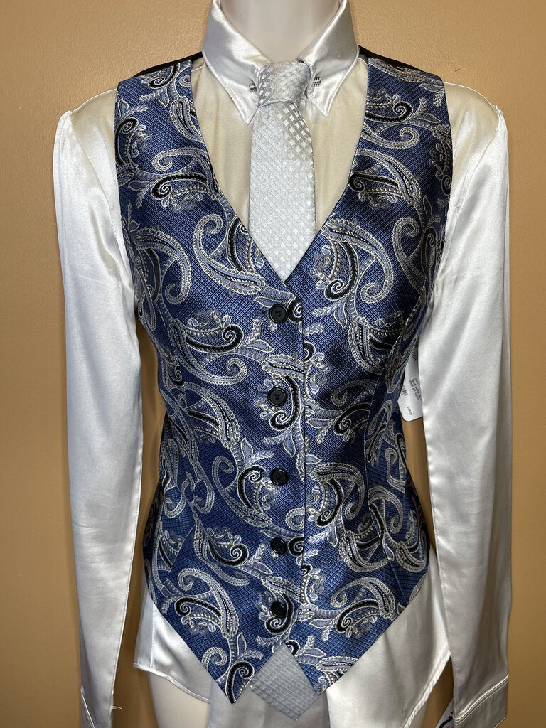 WHITE SATIN SHIRT WINNING STITCHES