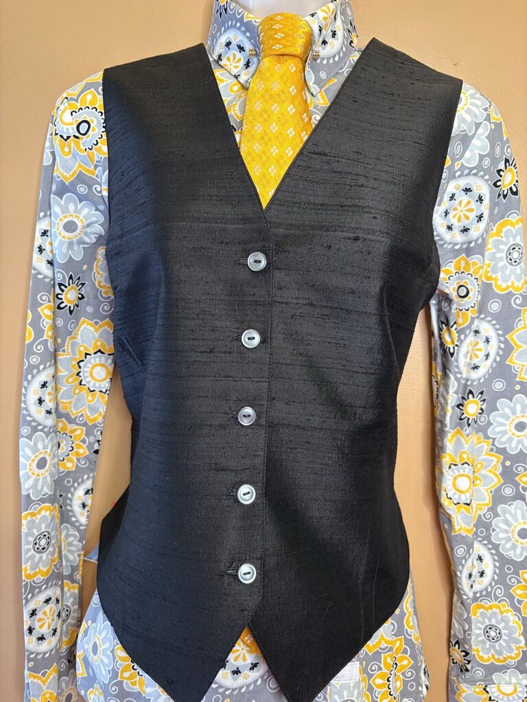 GRAY, YELLOW PATTERN SCINTILLA SHIRT