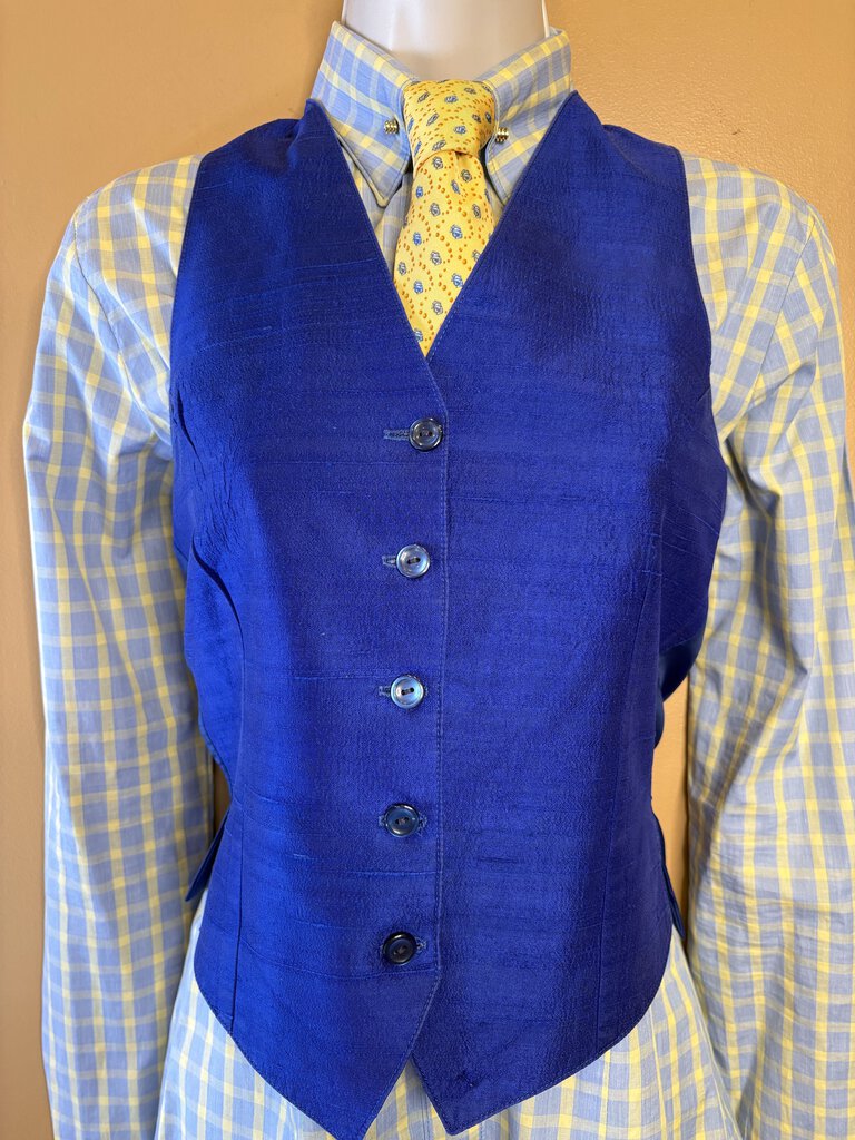 BLUE WITH YELLOW WINDOWPANE SHIRT WINNING STITCHES