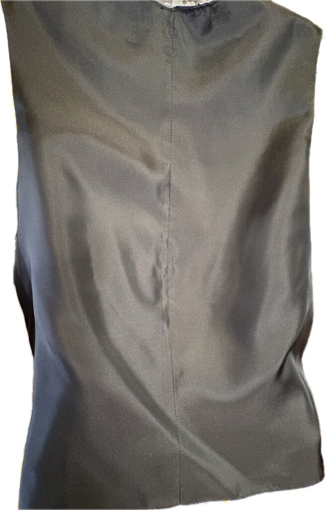 BLACK DUPIONI SILK VEST BLUE RIBBON BOUTIQUE