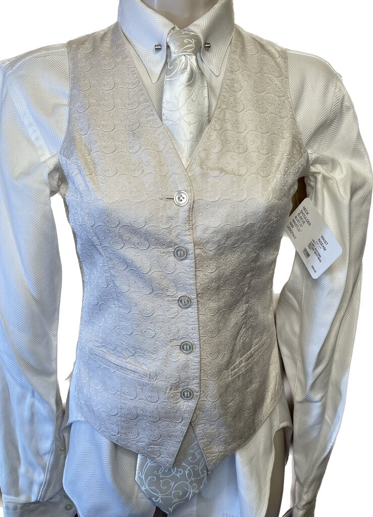 IVORY PATTERN BECKER BROTHERS VEST