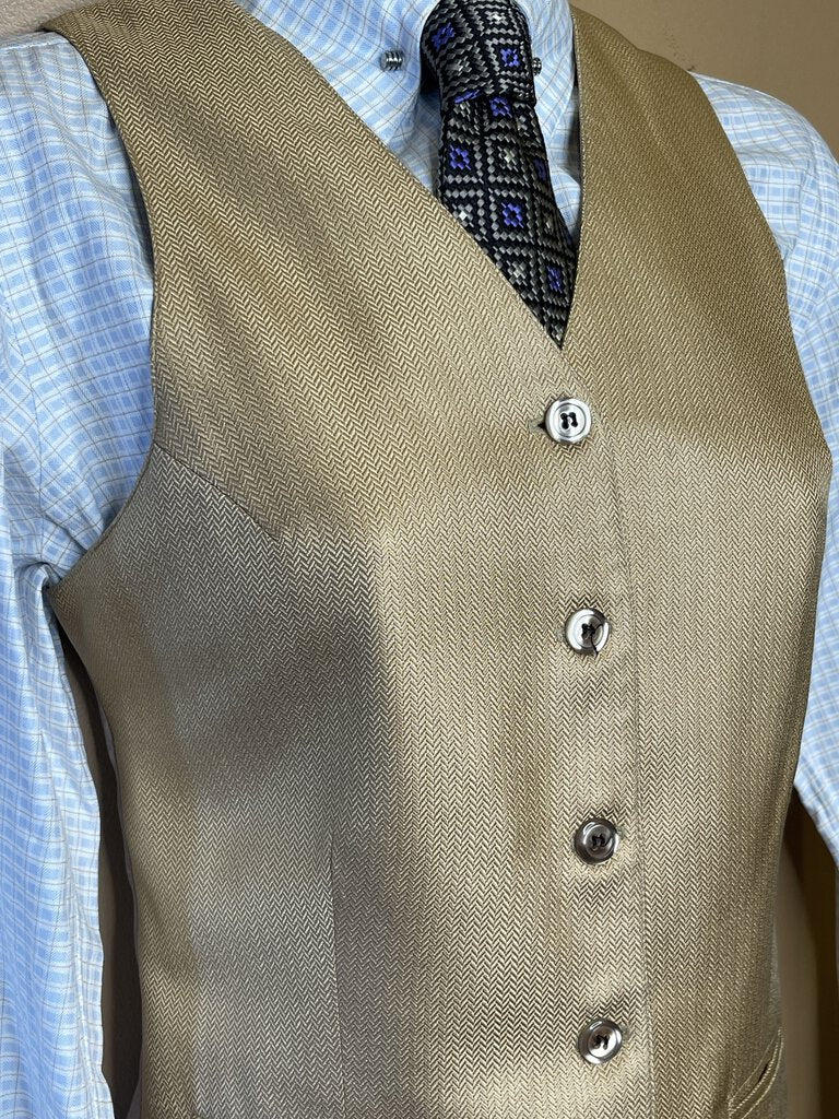 GOLD HERRINGBONE CM VEST