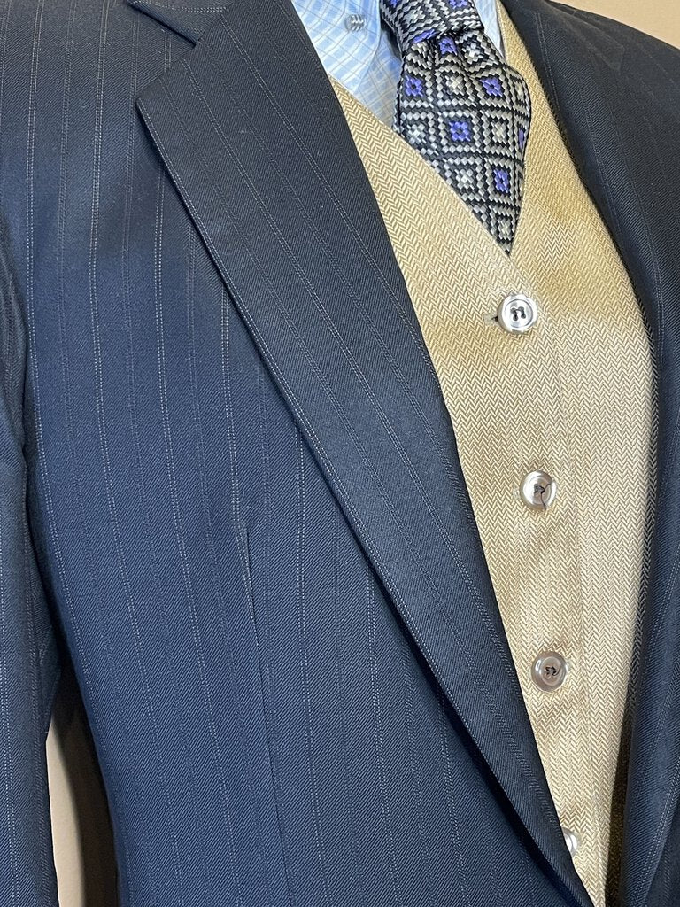 BLACK WITH GOLD STRIPE CM DAY SUIT