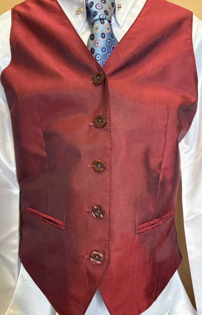 MAROON SATEEN ELLIE MAY VEST