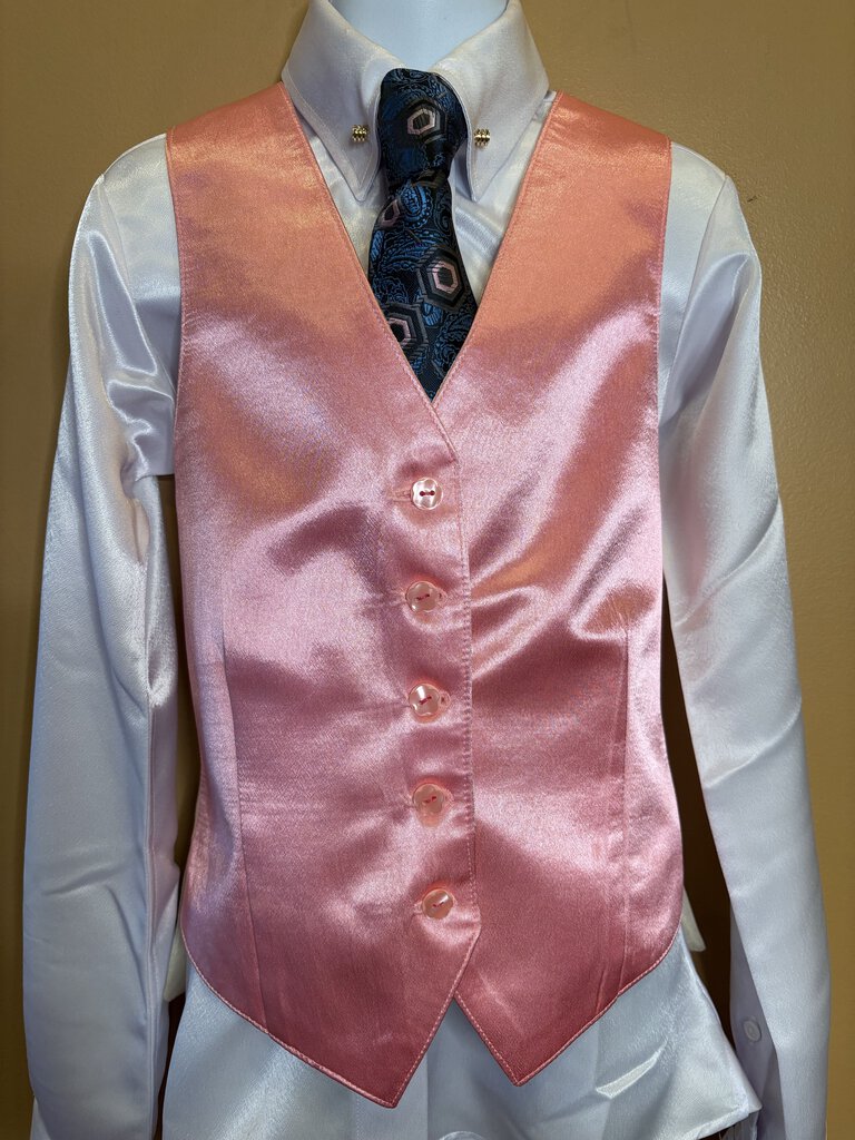 PINK SATIN VEST