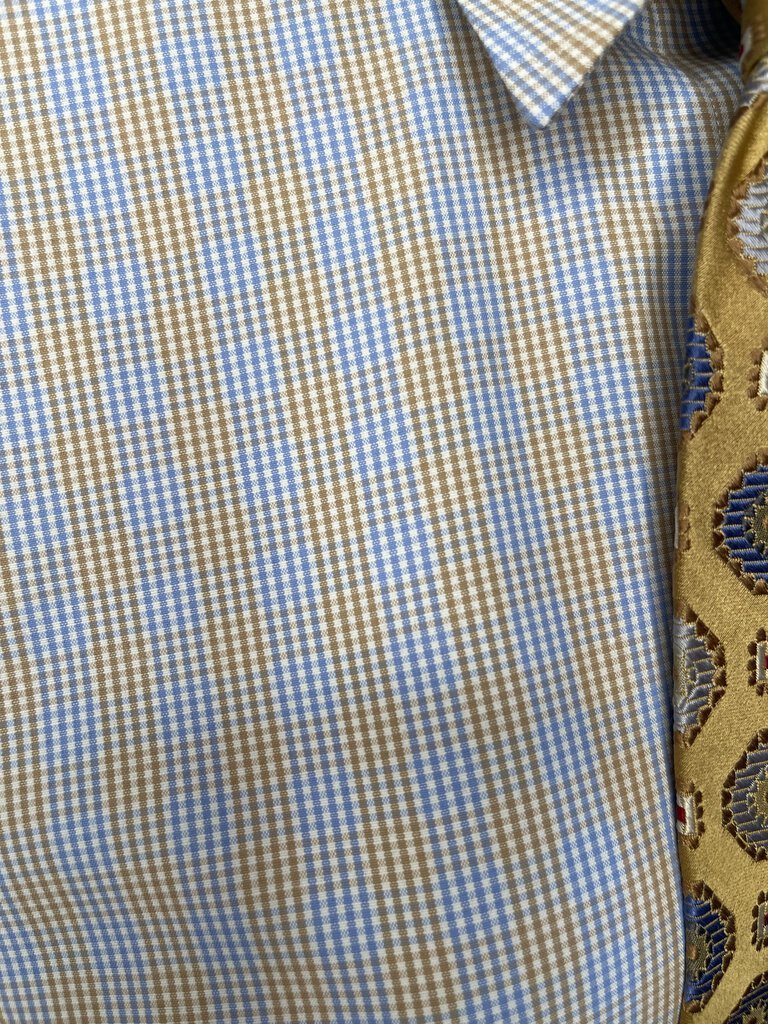 BLUE AND TAN CHECK ELLIE MAY SHIRT