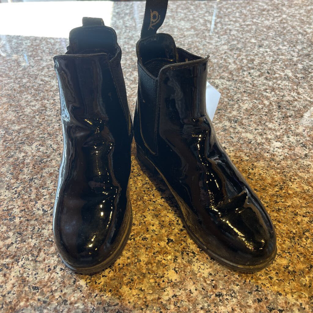 PATENT BLACK BOOT YOUTH 9