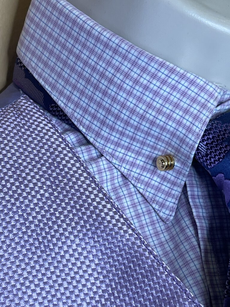 PURPLE CHECK BECKER BROTHERS SHIRT