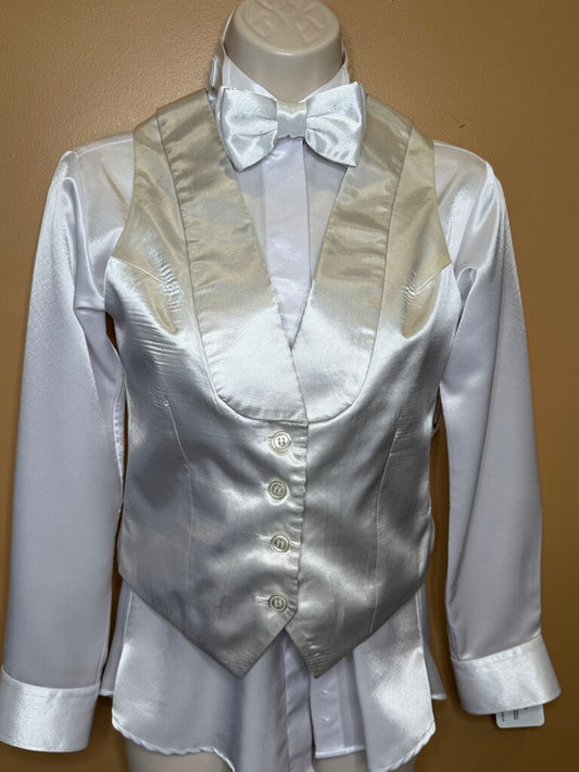 WHITE SATIN FORMAL SHIRT BETTY BERDINE
