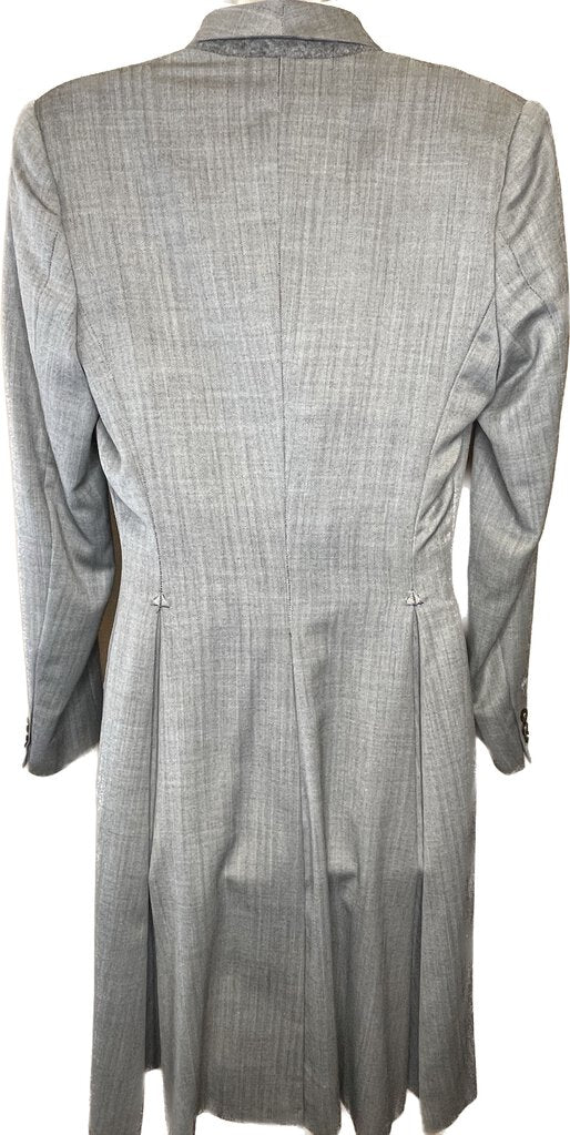 SILVER HERRINGBONE DAY COAT