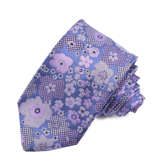 PURPLE FLOWERS DION TIE