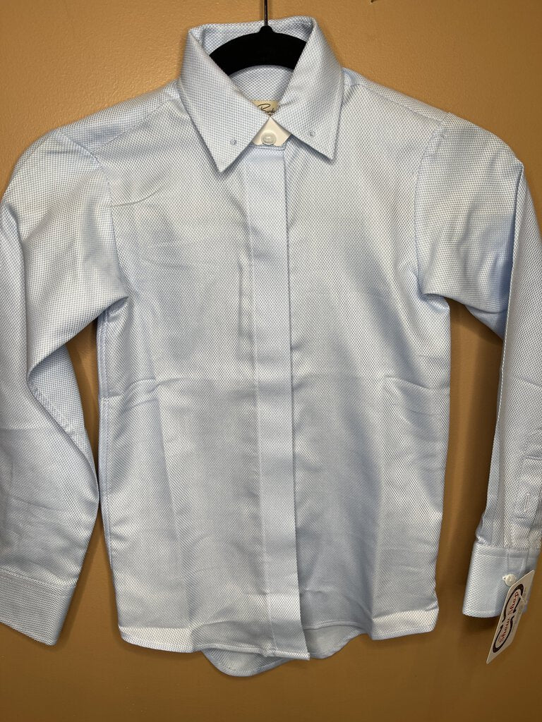 BLUE PIN DOT BETTY BERDINE SHIRT