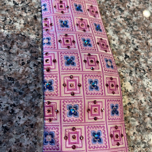 BLUE AND PINK PATTERN BLING