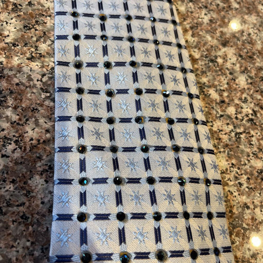 BLUE AND NAVY PATTERN BLING