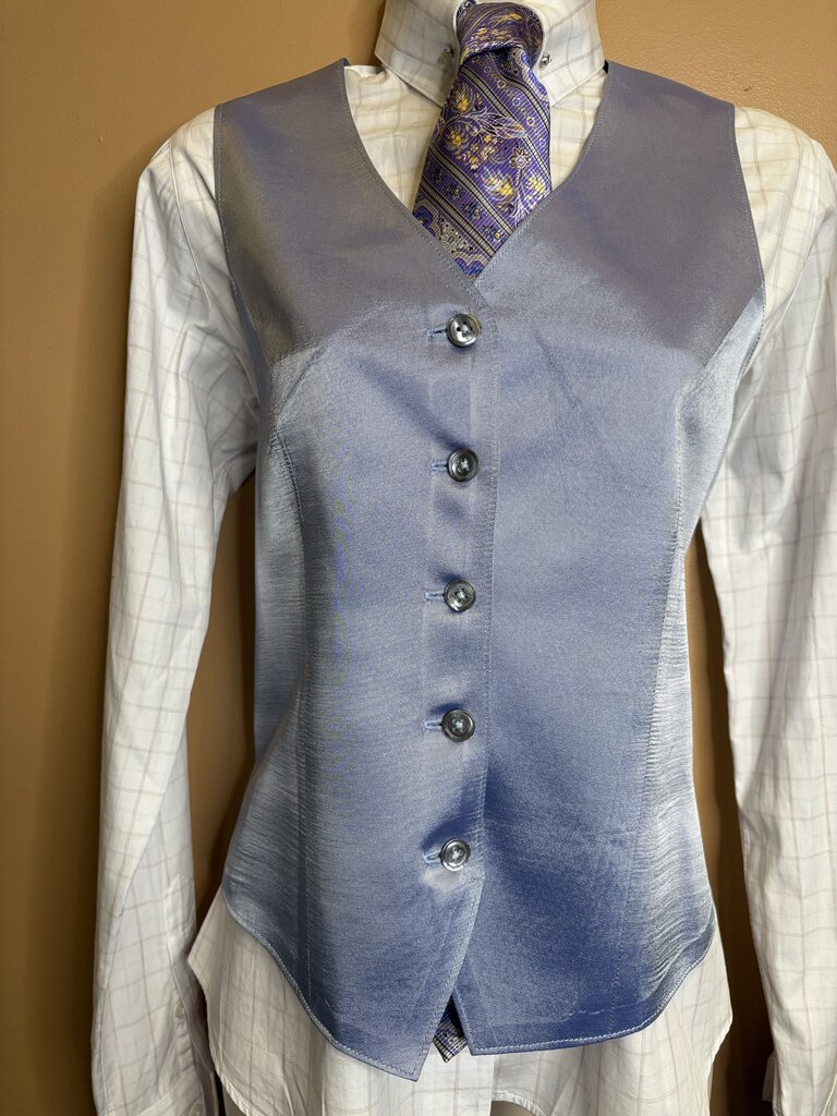 PERIWINKLE SATIN VEST