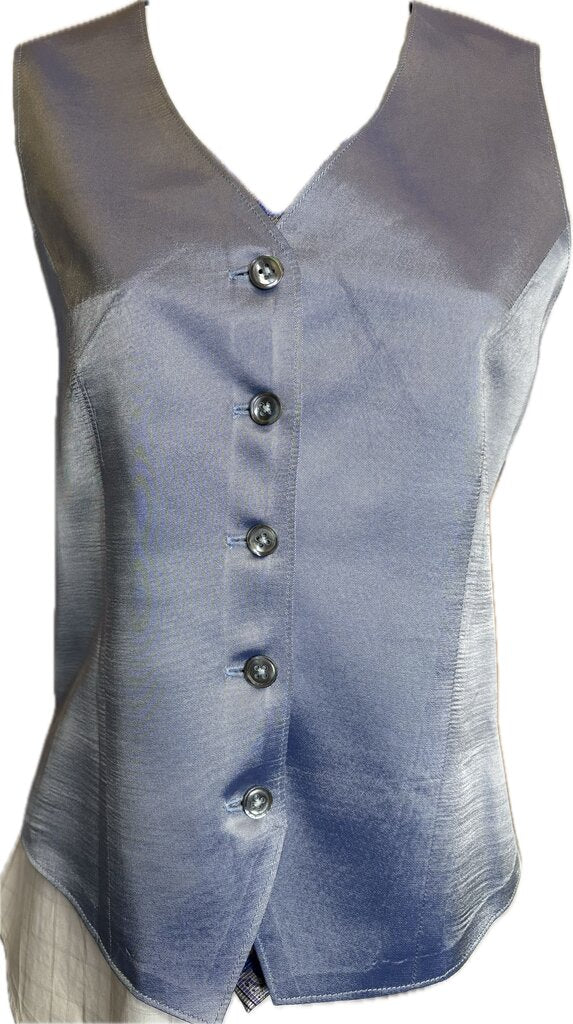 PERIWINKLE SATIN VEST