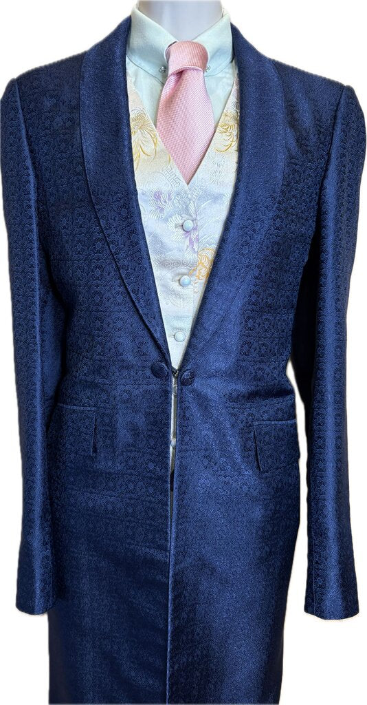 BLUE PATTERN DEREGNAUCOURT DAY COAT