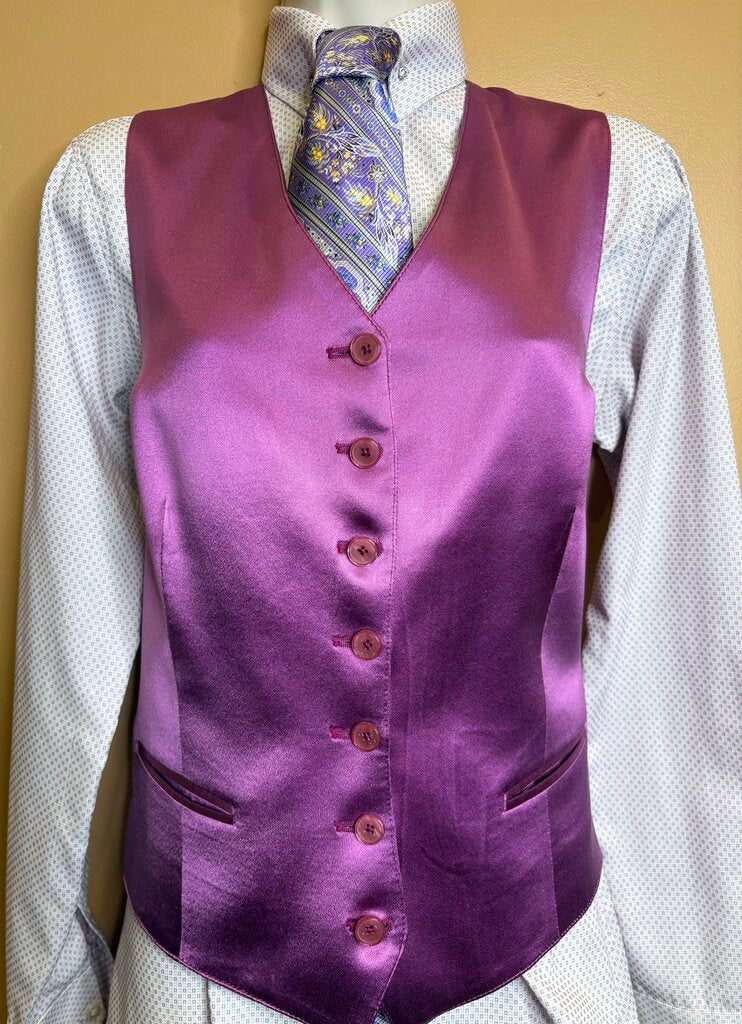 PURPLE SQUARE PATTERN DEREGNAUCOURT SHIRT