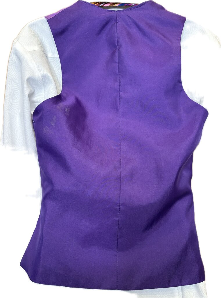 PURPLE DUPIONI SILK VEST