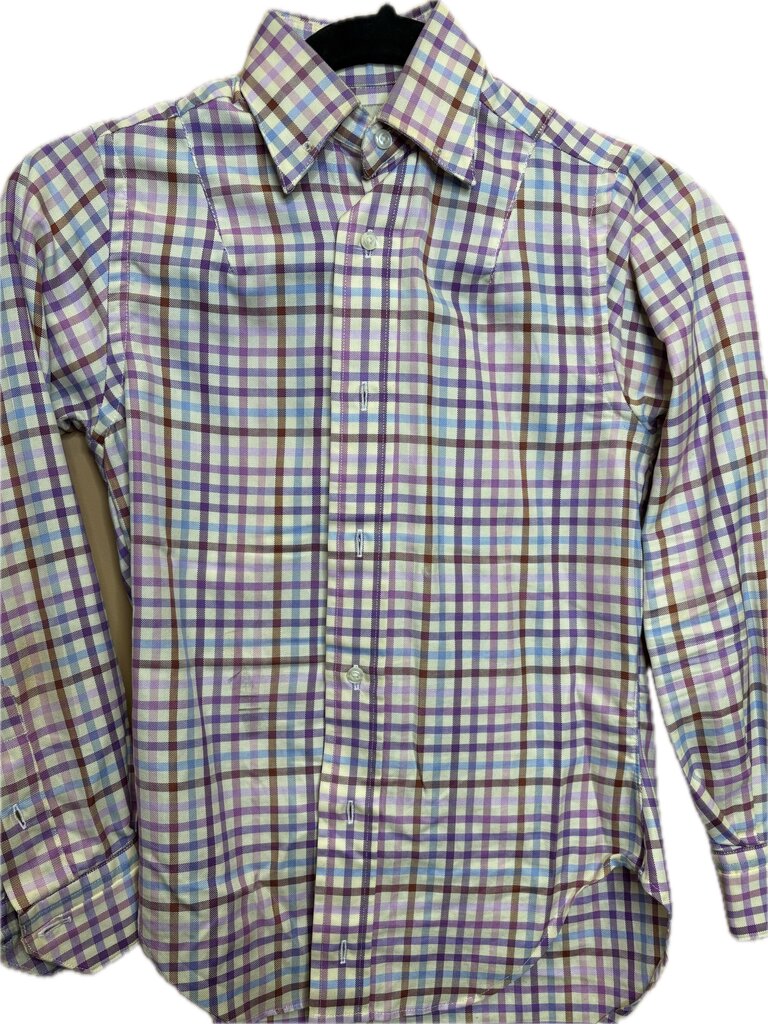 PURPLE, PINK BLUE PLAID BECKER BROTHERS SHIRT