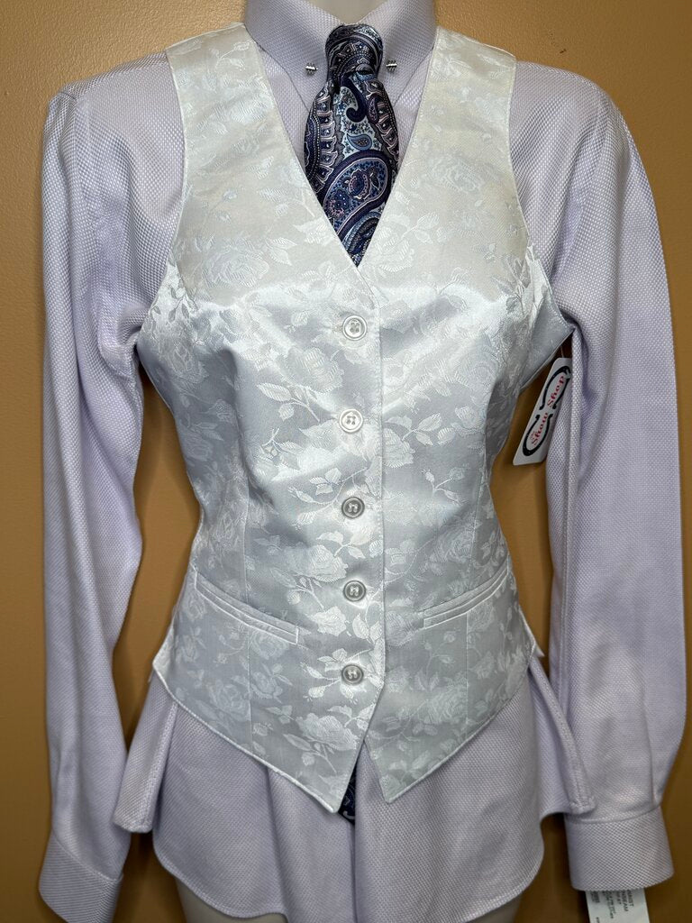 PURPLE SILVER BLUE PAISLEY TIE