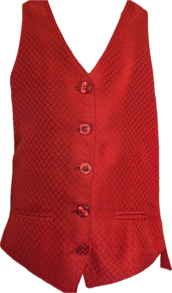 RED PATTERN BECKER BROTHERS VEST