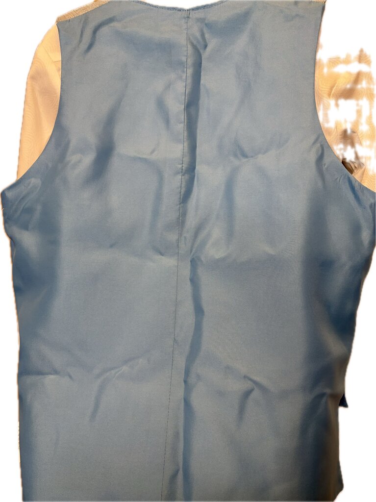 BLUE DUPIONI SILK VEST