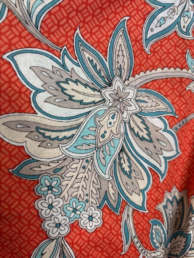 CORAL AND TEAL SHIRT