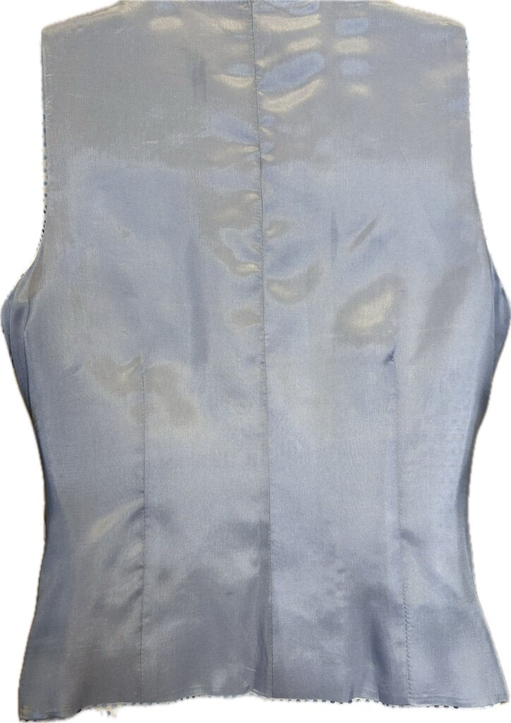 BLUE SATIN BETTY BERDINE VEST