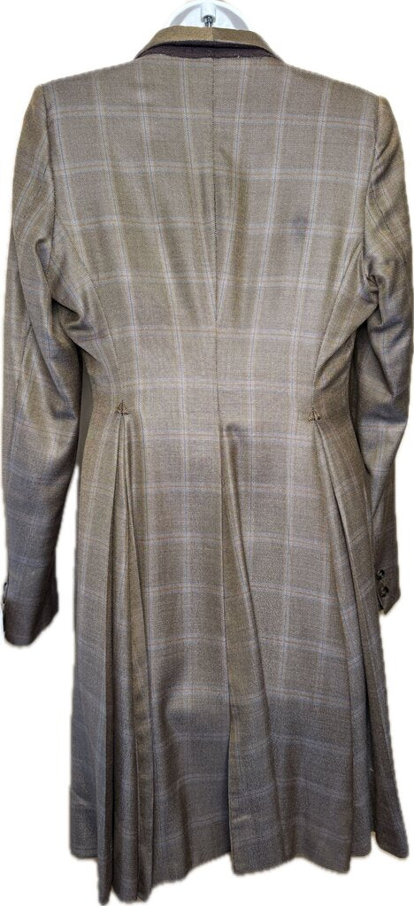 BROWN WITH ORANGE/BLUE WINDOWPANE B.BROTHERS DAY COAT