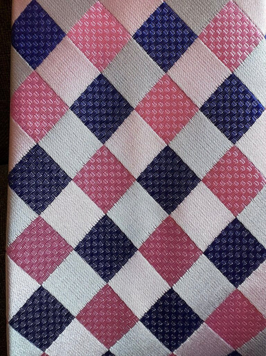 TIE PINK AND BLUE DIAMONDS