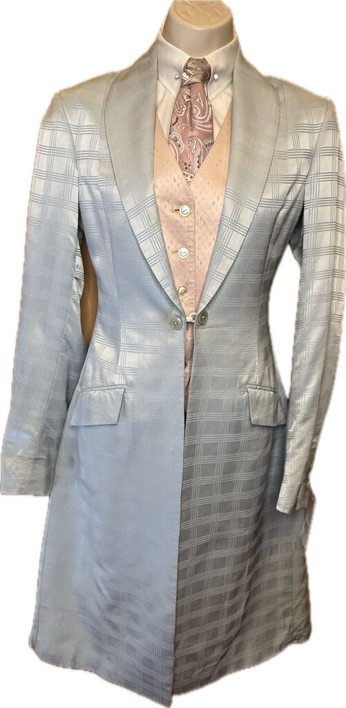 ICE BLUE WINDOWPANE FRIERSON DAY COAT