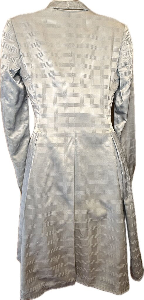 ICE BLUE WINDOWPANE FRIERSON DAY COAT