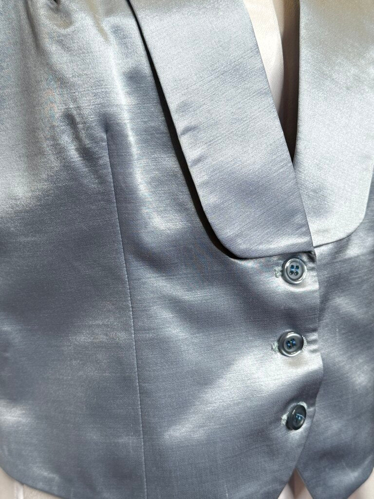 ICE BLUE FORMAL VEST CM WITH NO BOW TIE