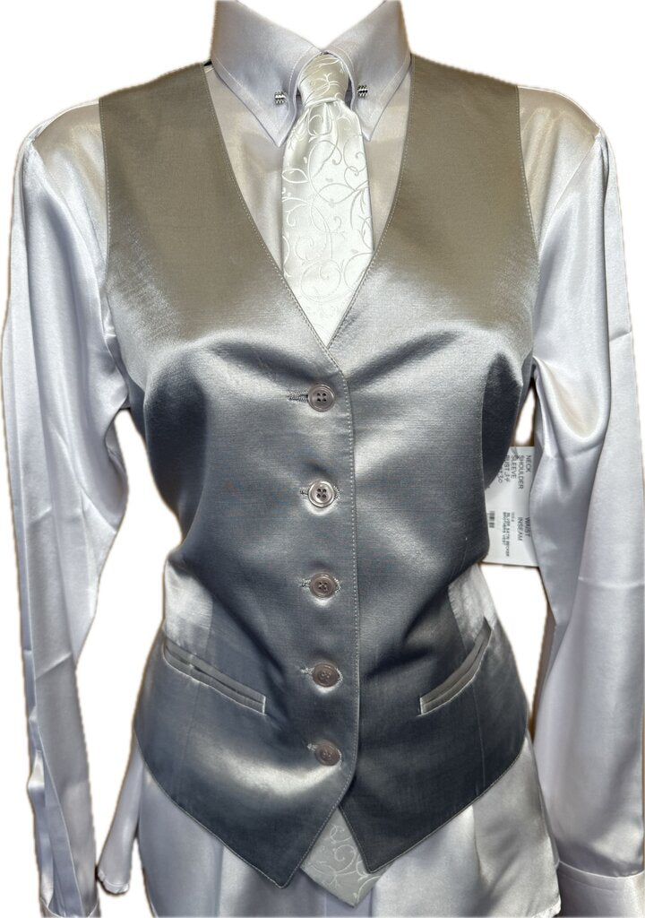 SILVER SATIN BECKER BROTHERS VEST
