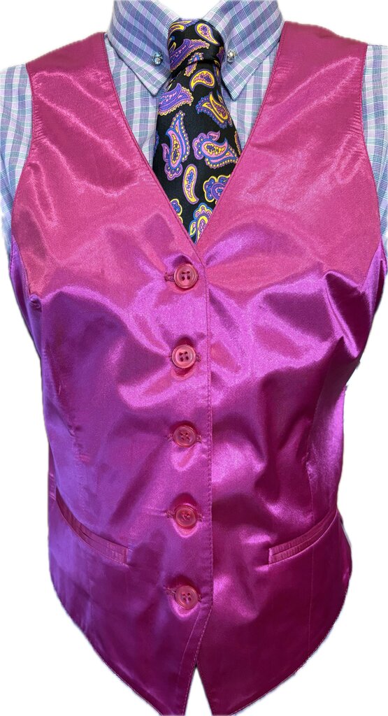 FUCHSIA SATIN BETTY BERDINE VEST