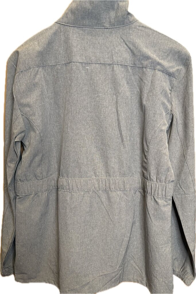 RAINCOAT GRAY WITH BLACK HORSE M