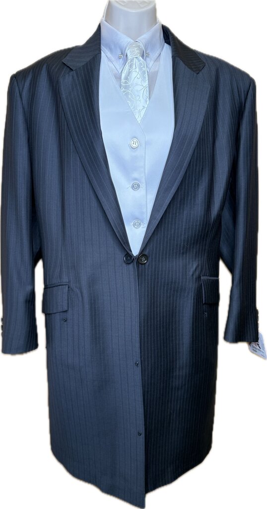 CHARCOAL GRAY TONE ON TONE STRIPE DAY SUIT