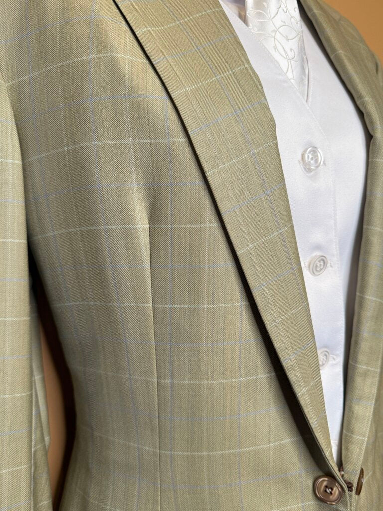 SAGE WITH BLUE WINDOWPANE DAY SUIT