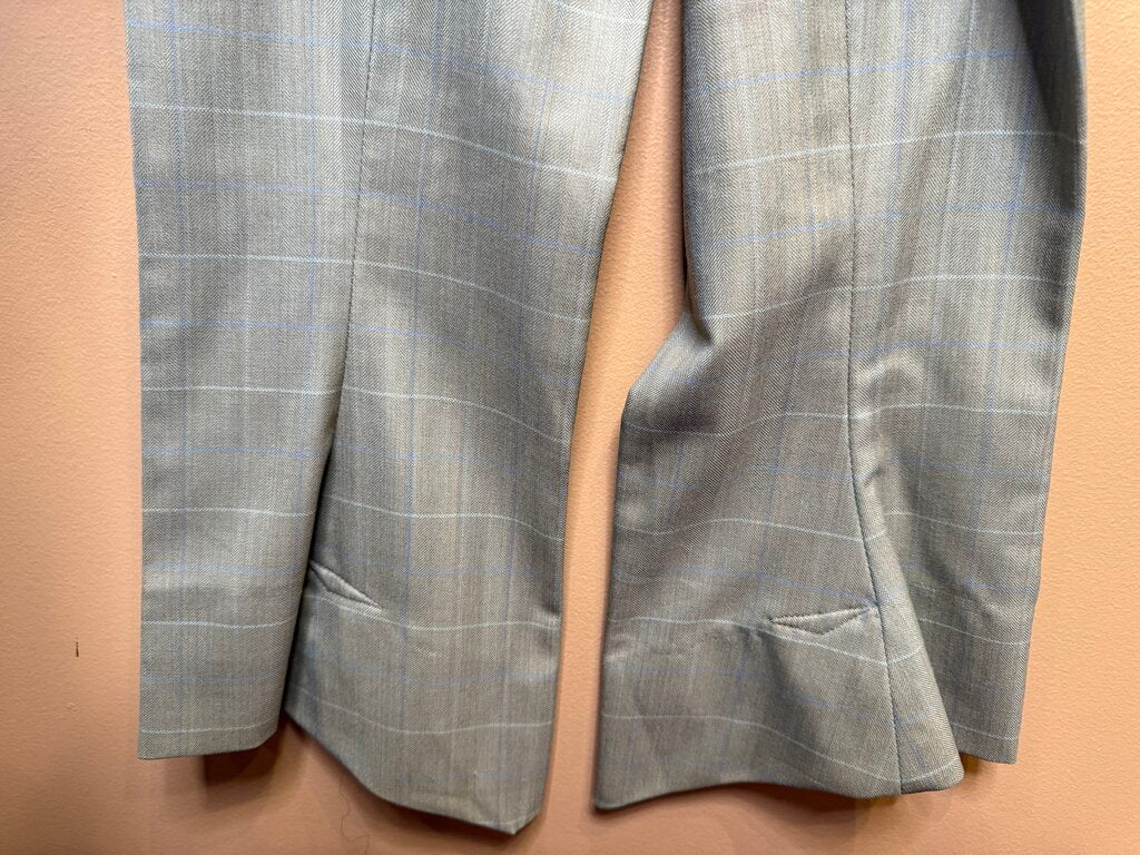 SAGE WITH BLUE WINDOWPANE DAY SUIT