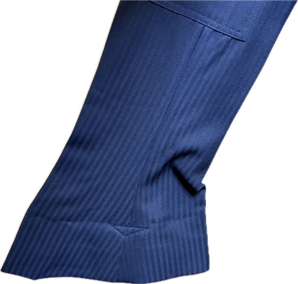 NAVY TONE ON TONE BECKER BROTHERS DAY SUIT W/ 2 PAIR OF JODS AND VEST