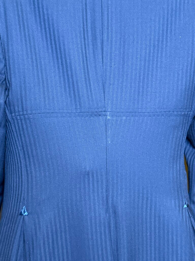 NAVY TONE ON TONE BECKER BROTHERS DAY SUIT W/ 2 PAIR OF JODS AND VEST