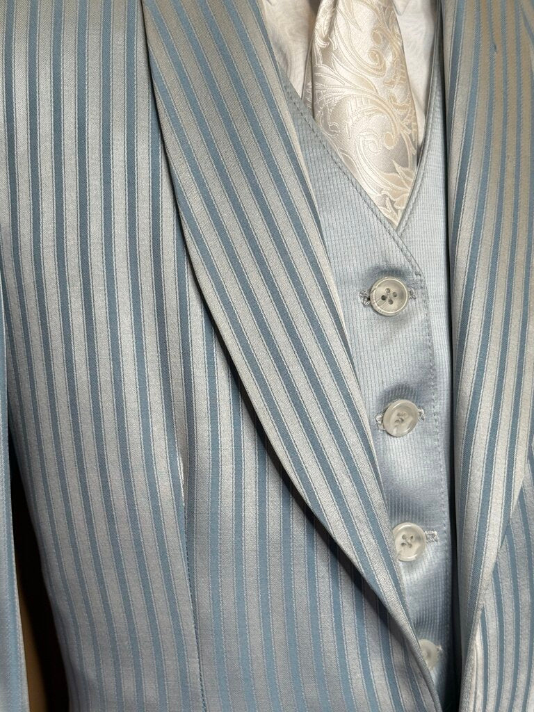 BLUE STRIPE BECKER BROTHERS DAY COAT