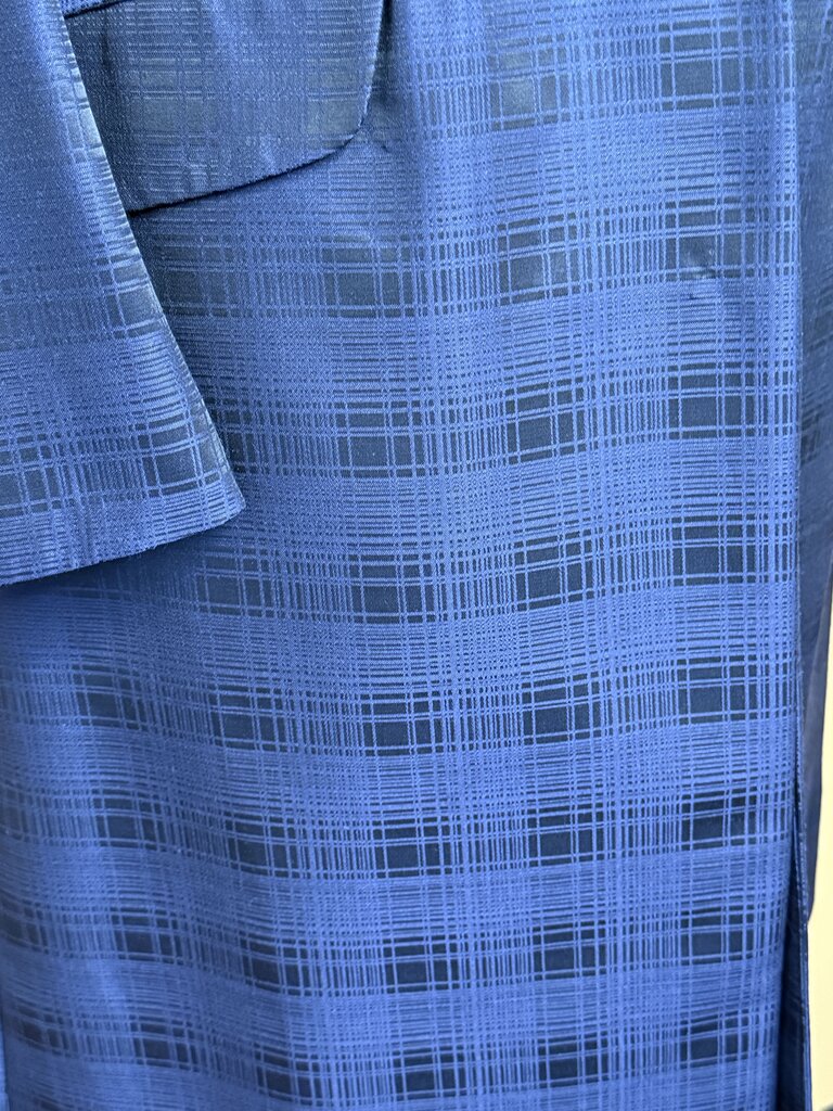 NAVY/BLACK WINDOWPANE PATTERN BBROS DAY COAT