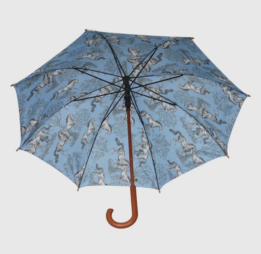 UMBRELLA LIGHT BLUE TOILE