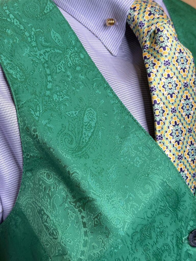 GREEN PAISLEY BETTY BERDINE VEST