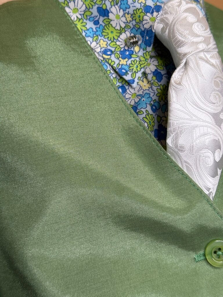GREEN SATEEN ELLIE MAY VEST
